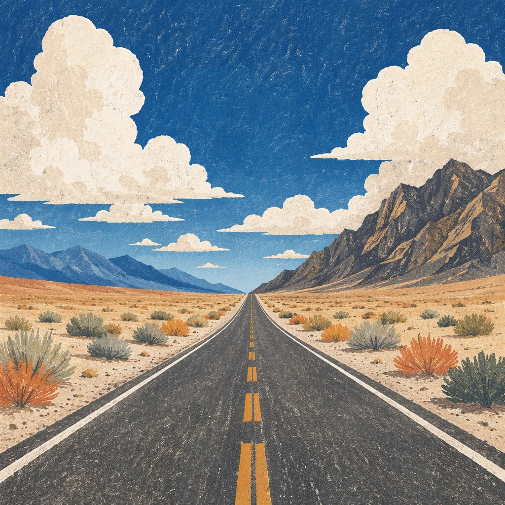 Desert Highway Spiritual Journey Background