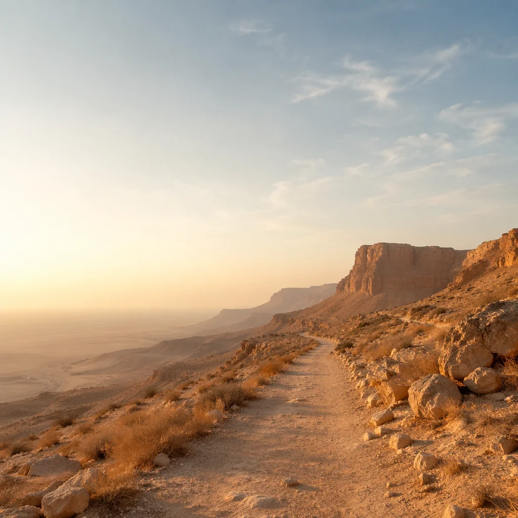 Desert Wilderness Dawn Spiritual Journey Background