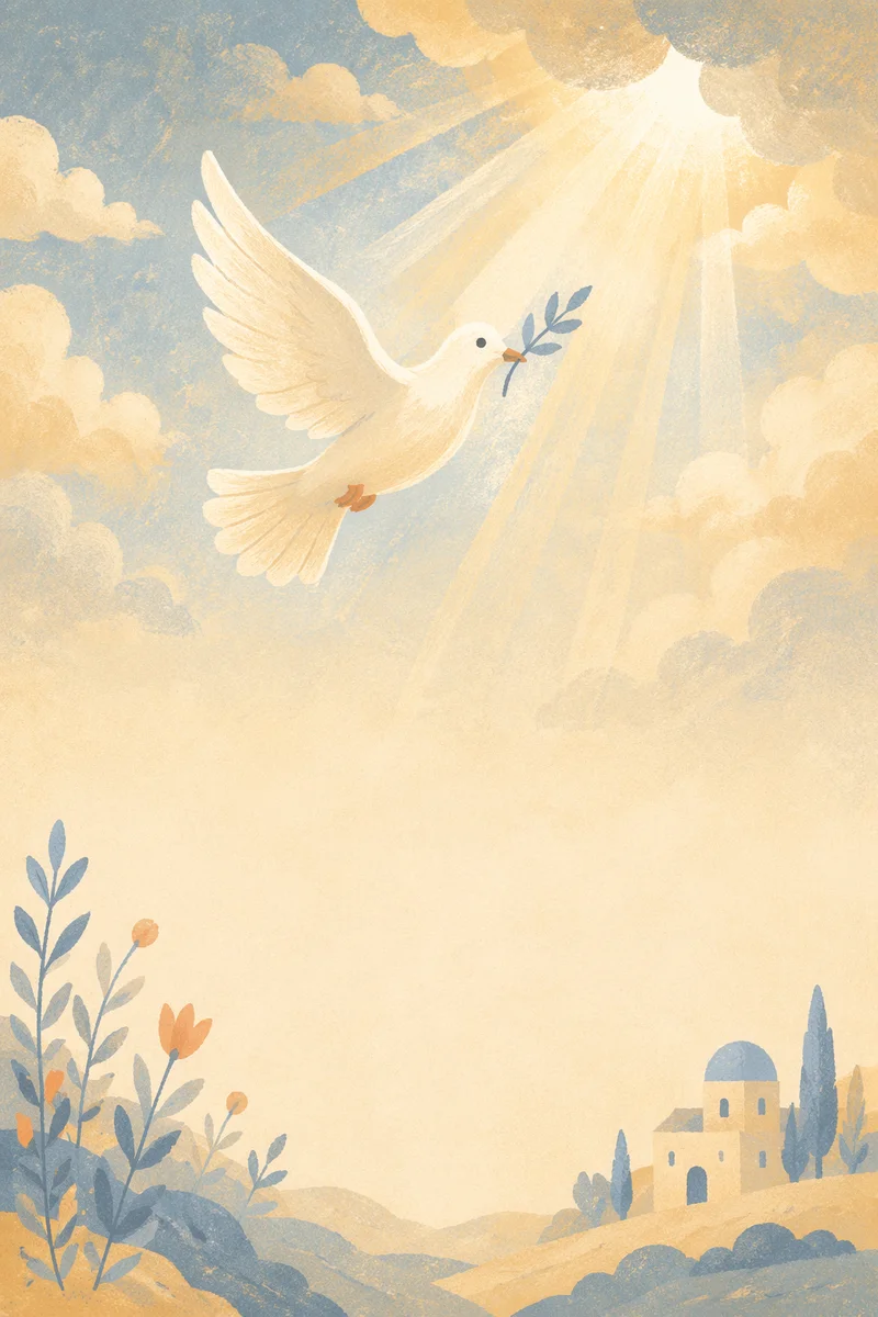 White Dove Gliding Through Sunlit Clouds