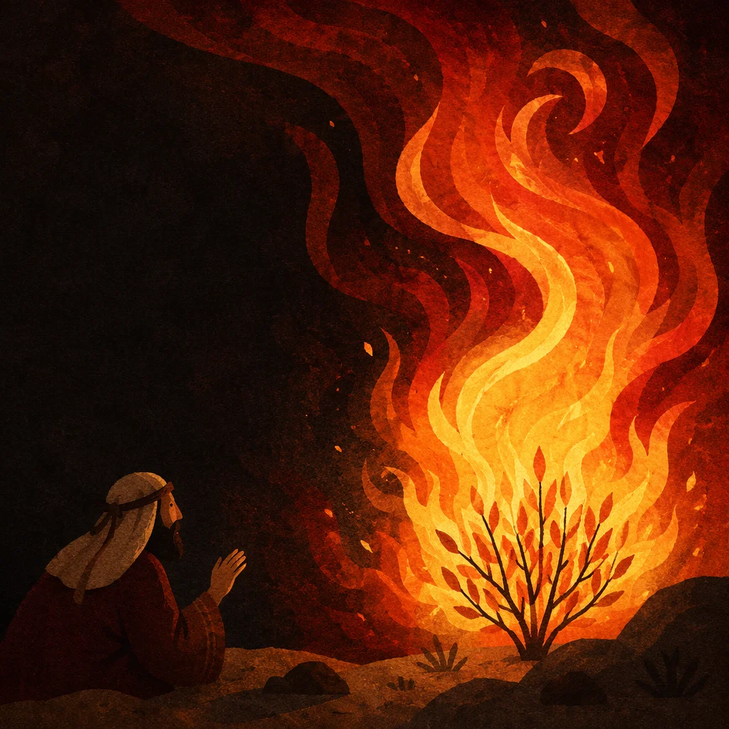 Dramatic Dark Fire Flame Background