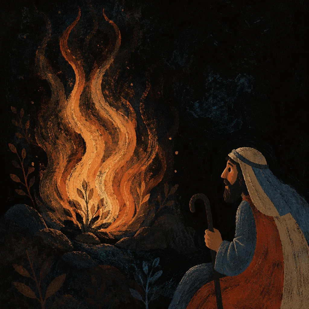 Dark Dramatic Amber Flames Background