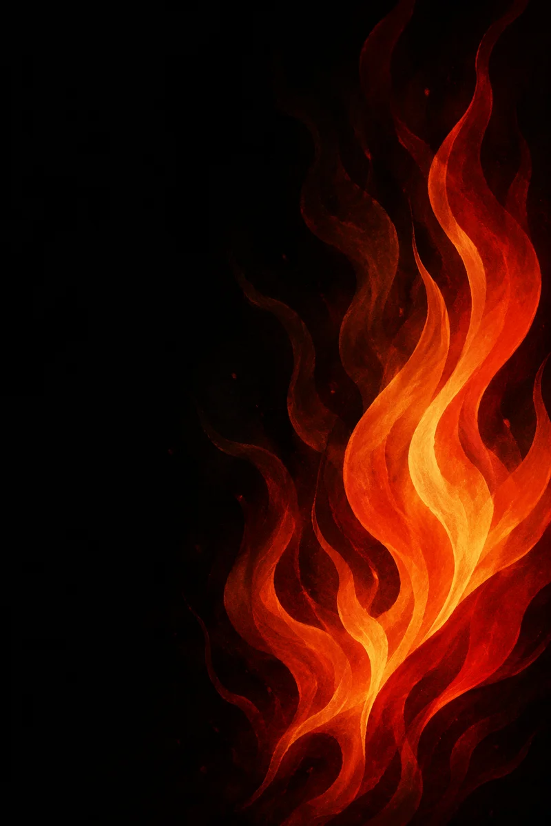 Dramatic Dark Fire Flames Background