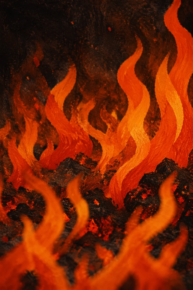 Dark Dramatic Fire Flames Background