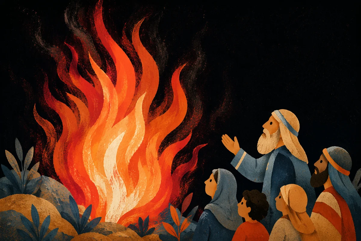 Dramatic Dark Fire Flames Background