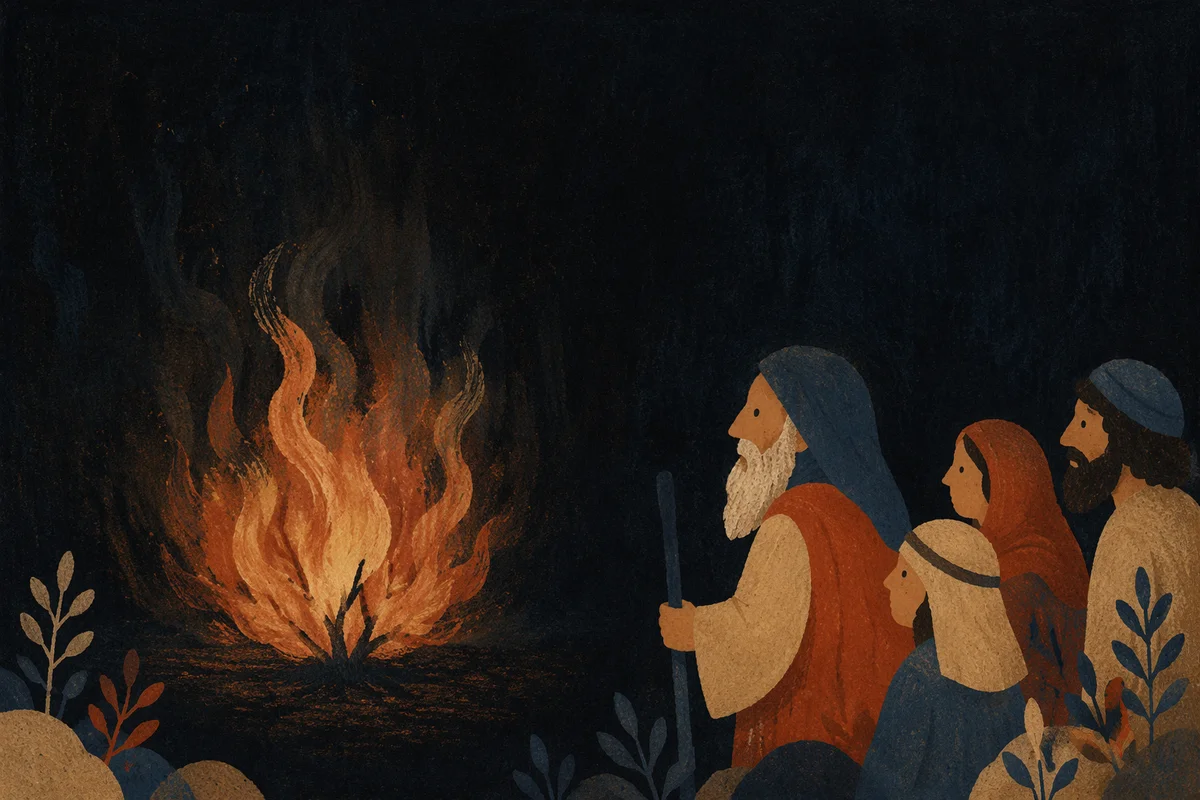 Dark Dramatic Flames with Copy Space