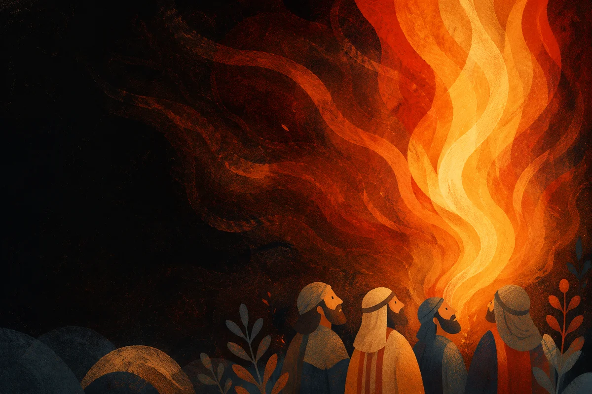 Dramatic Dark Fire Flame Background