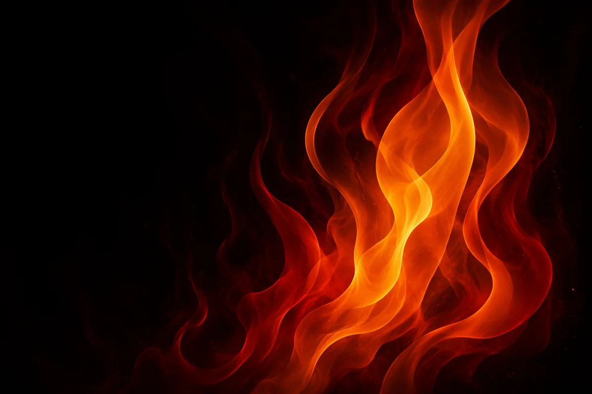 Dramatic Dark Fire Flames Background