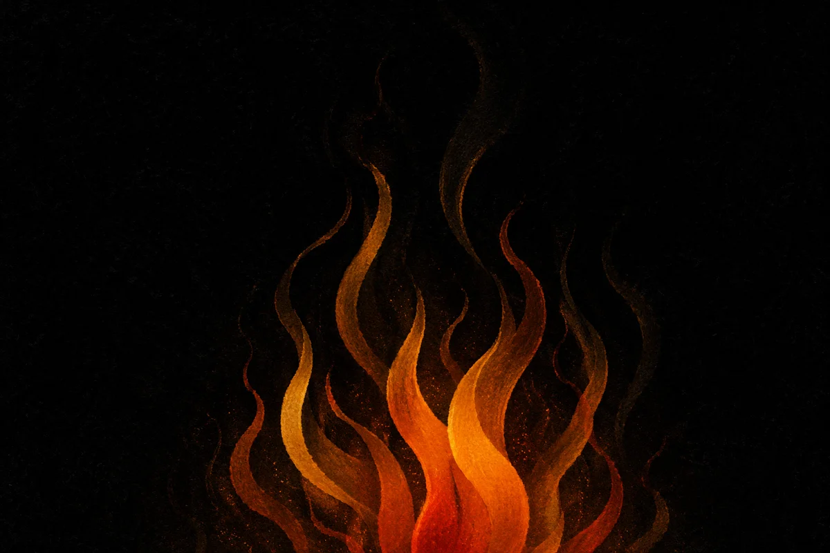 Dark Dramatic Fire Flames Background