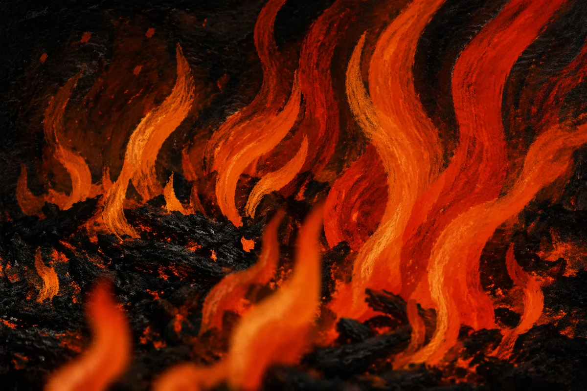 Dark Dramatic Fire Flames Background
