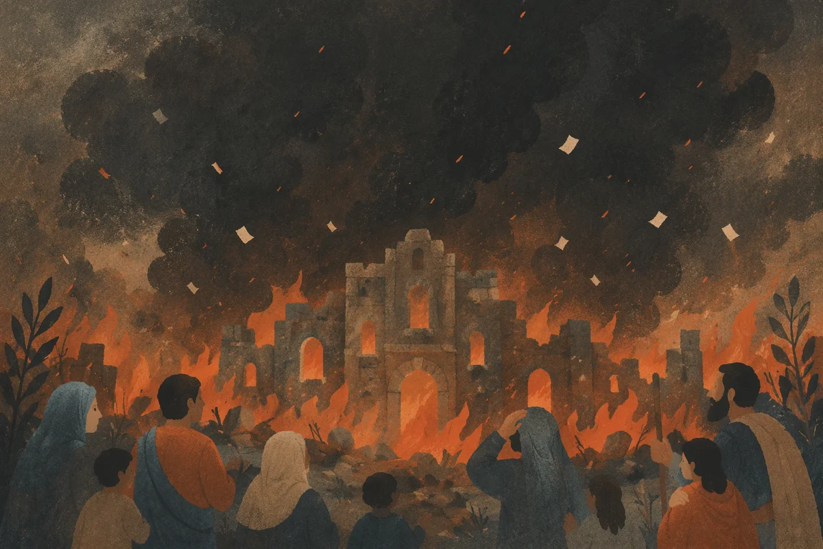 Dramatic Dark Fire and Smoke Background