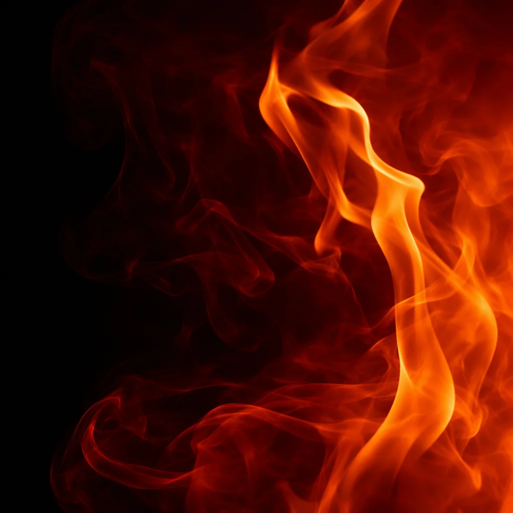 Dramatic Dark Fire Flames Background