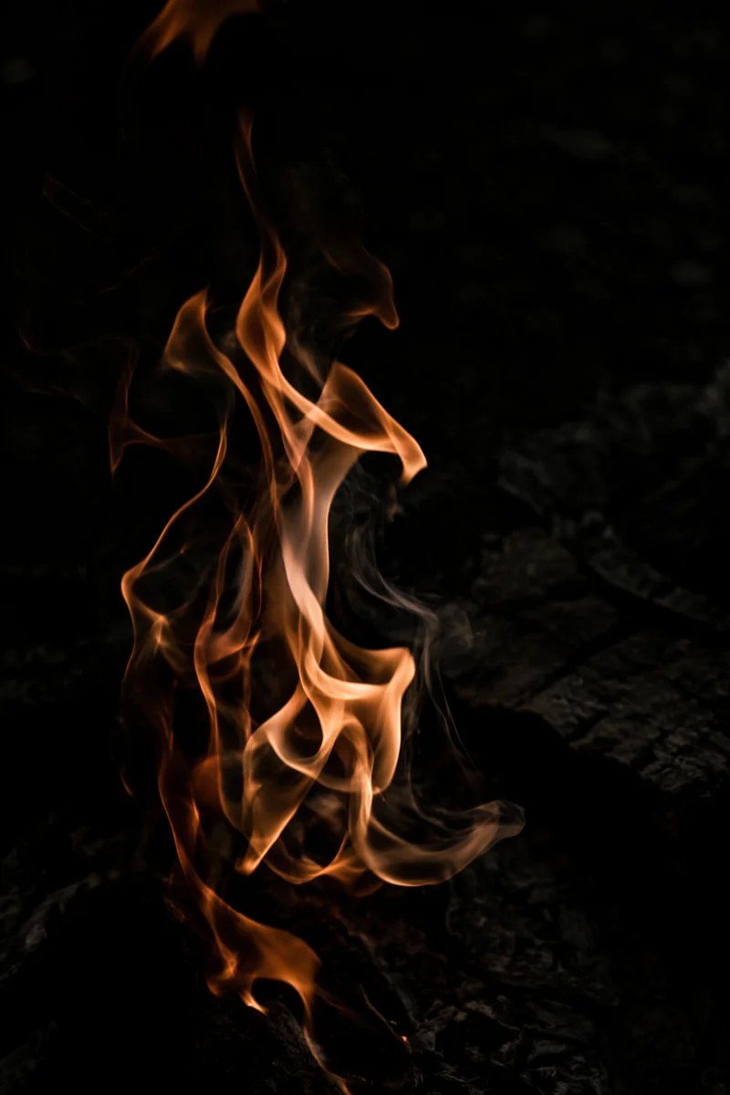 Dark Dramatic Fire Flames Background