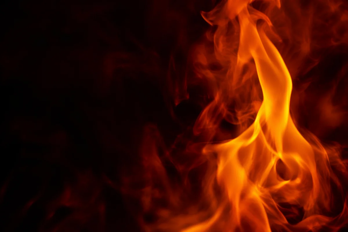 Dramatic Dark Fire and Flame Background