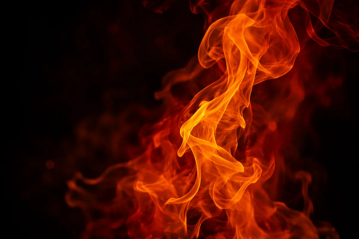 Dramatic Dark Flame Background