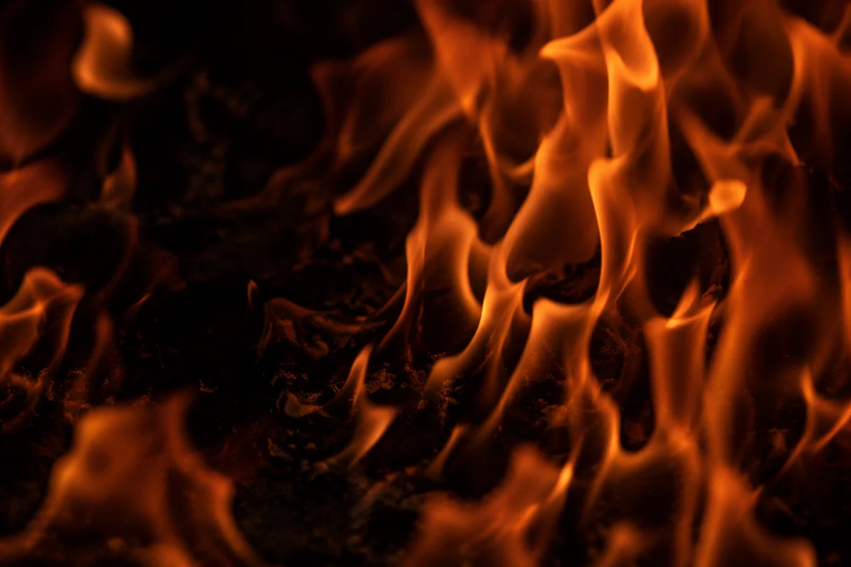 Dark Dramatic Fire Flames Background