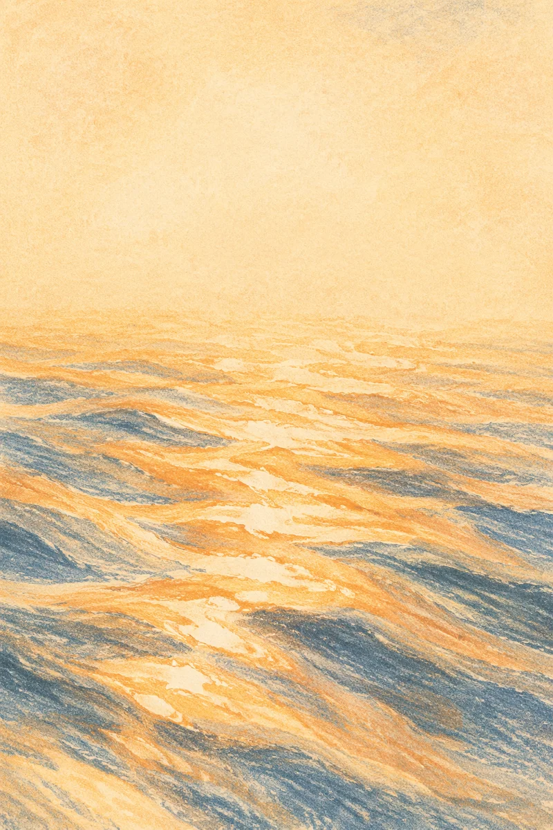 Golden Light on Flowing Water Background