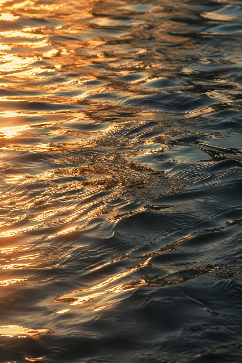 Golden Hour River Ripple Background
