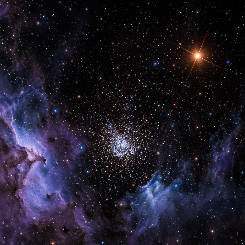 Colorful Galaxy Nebula Deep Space Background