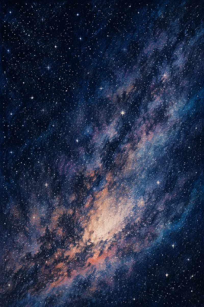 Dense Galaxy Field with Misty Nebula