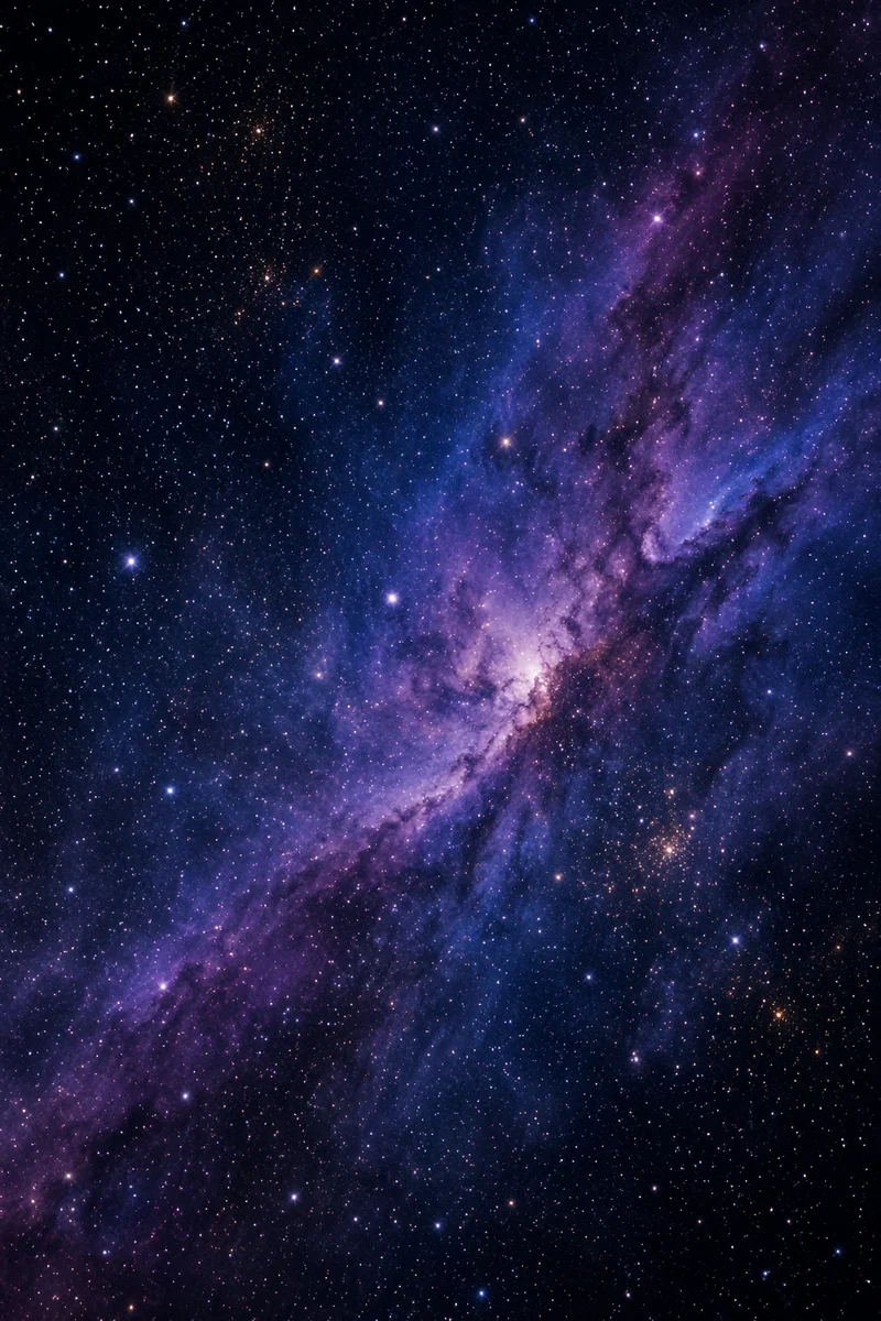 Violet Blue Nebula in Dark Galaxy