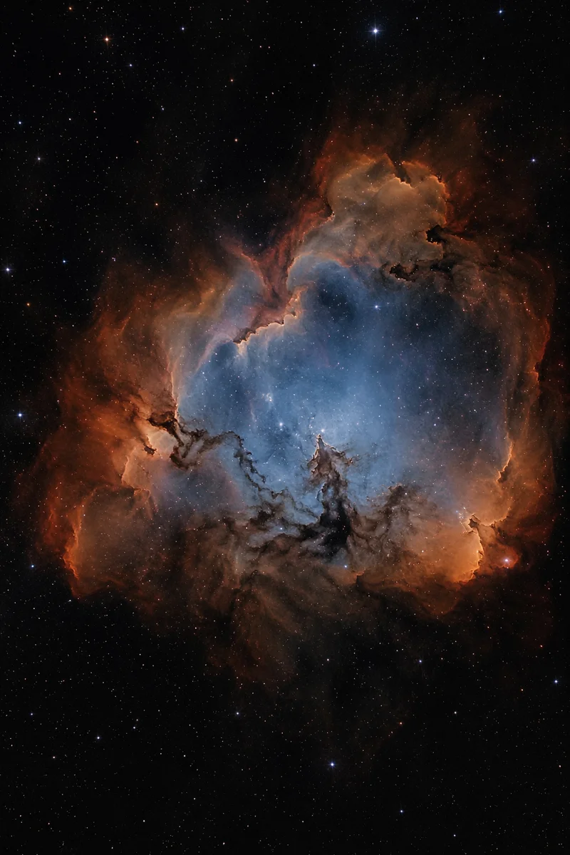 Dark Galaxy Nebula with Copper Starfields