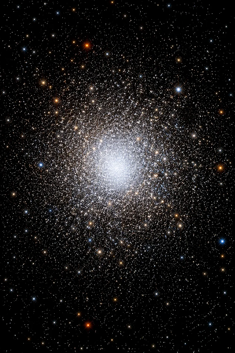 Bright Globular Star Cluster Deep Space Background