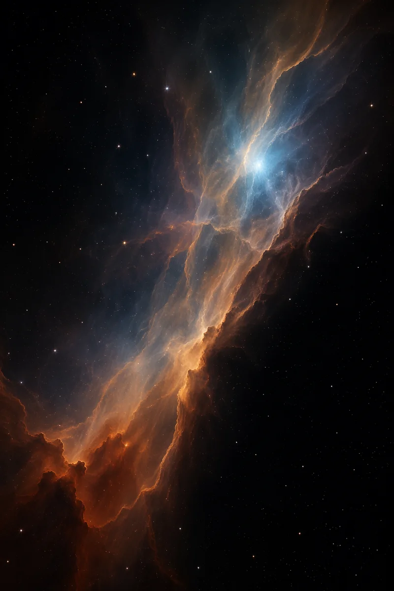 Contemplative Nebula in Dark Starfield