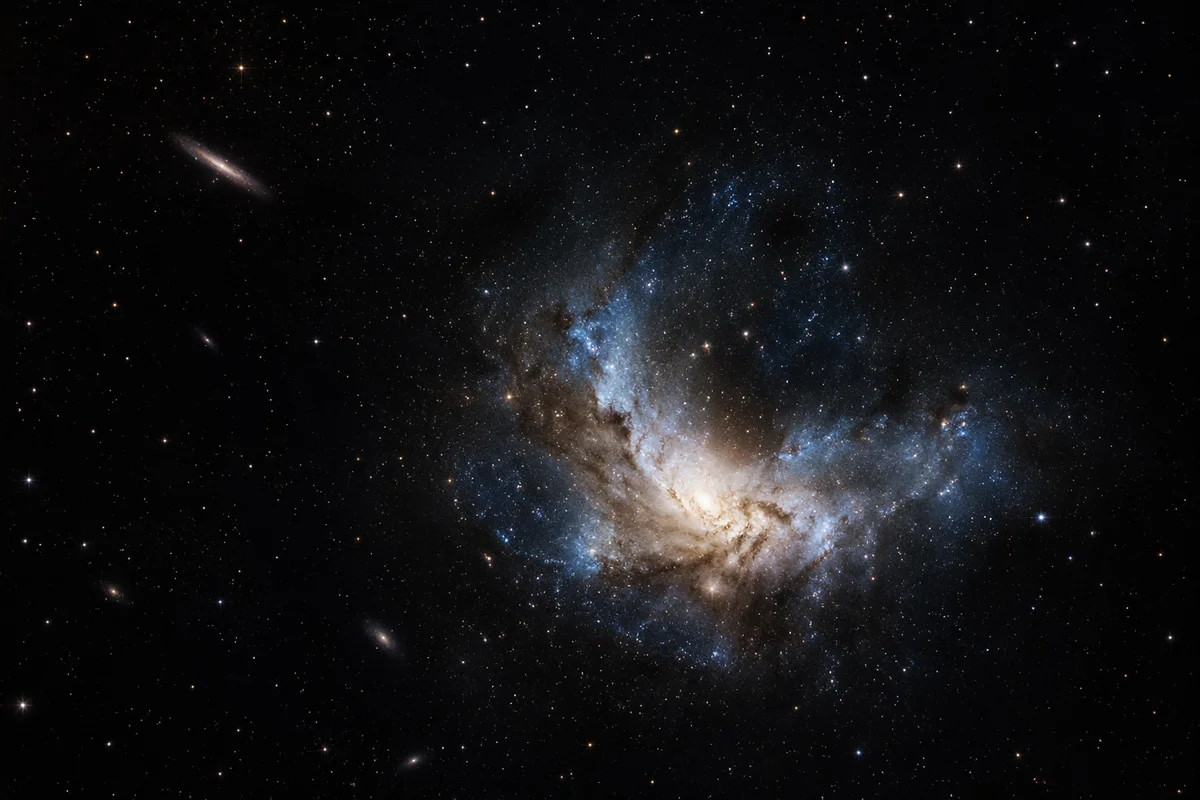 Dark Galaxy Nebula Starfield Background