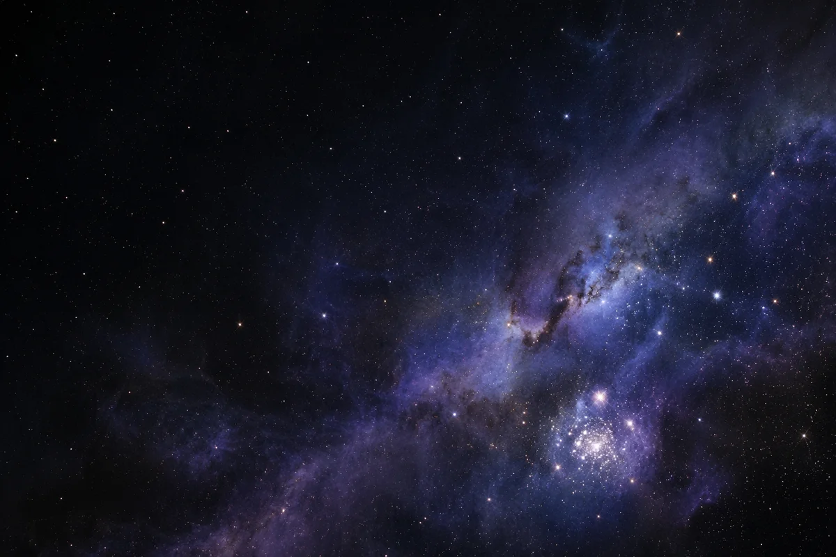 Dark Galaxy Nebula with Quiet Starfield