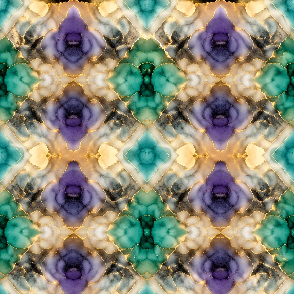 Modern Geometric Resin Kaleidoscope Background