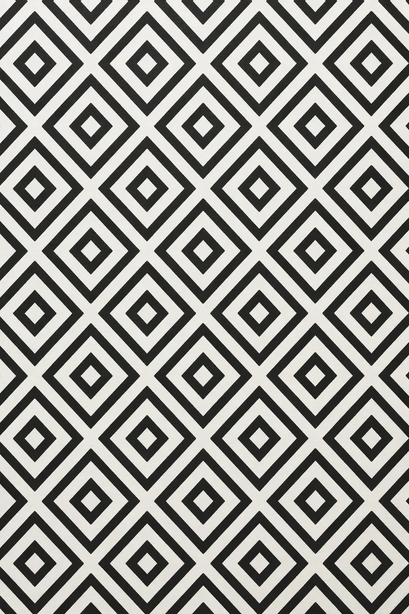 Minimalist Black Diamond Geometric Pattern