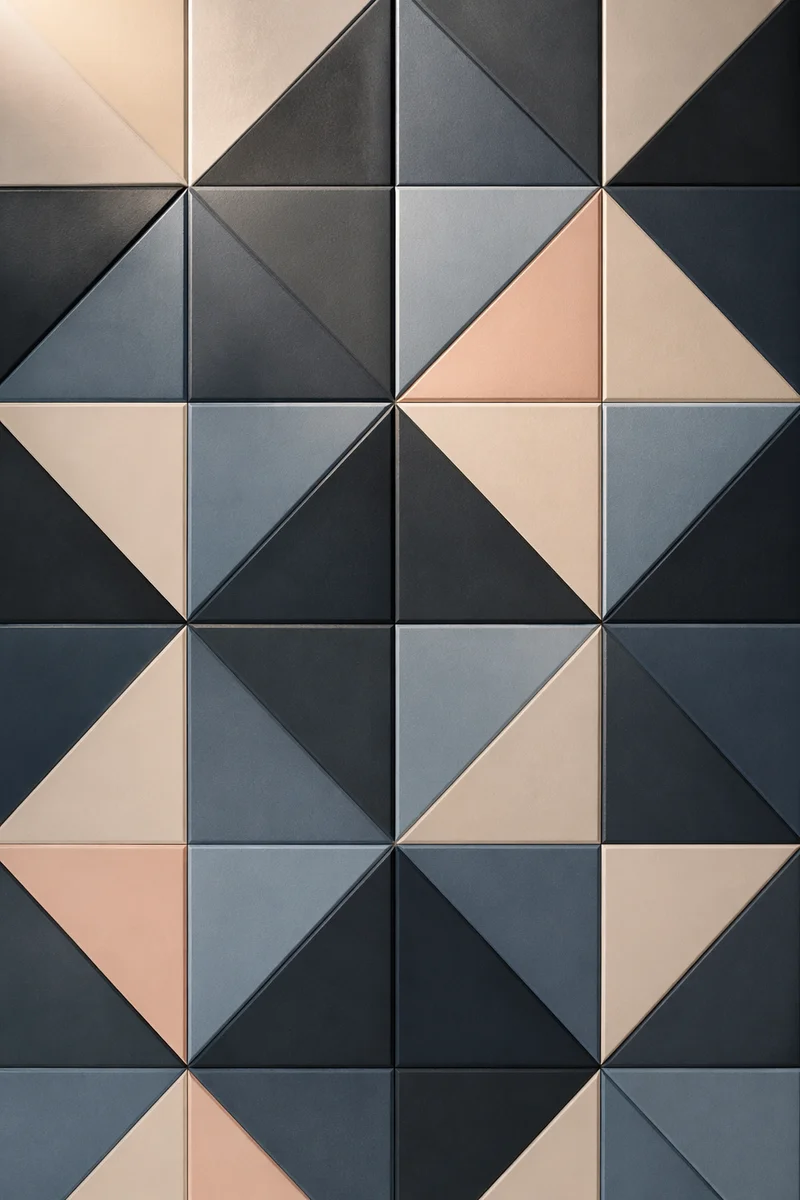 Modern Geometric Triangular Tile Background