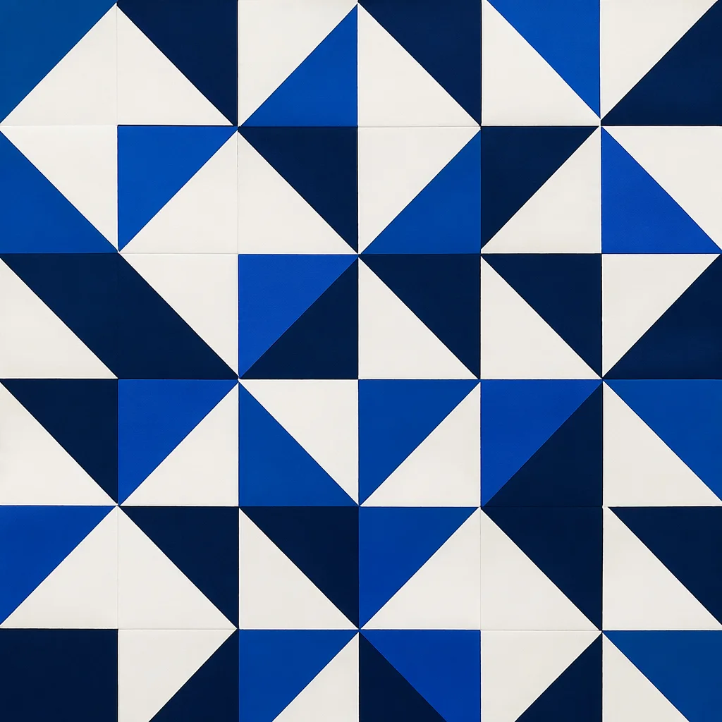 Modern Cobalt Geometric Minimalist Pattern