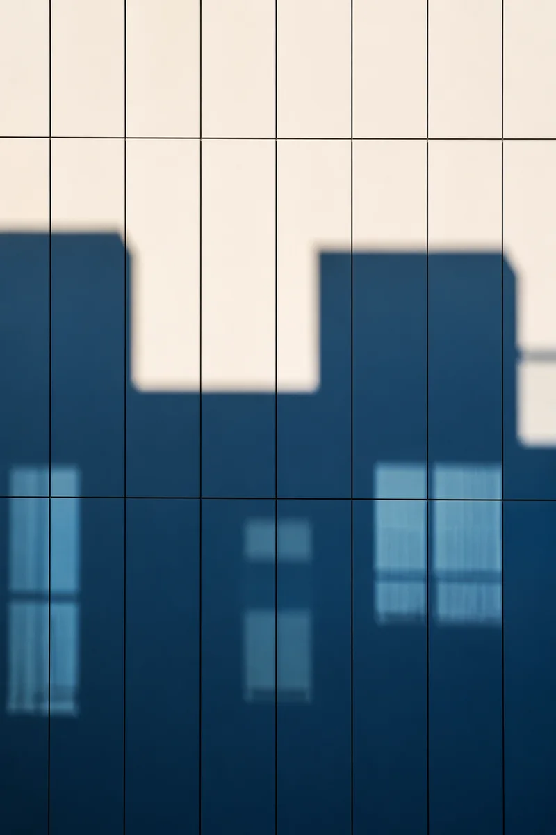 Minimalist Geometric Building Facade Background