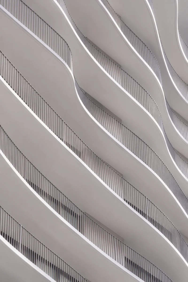 Minimalist White Geometric Architecture Background