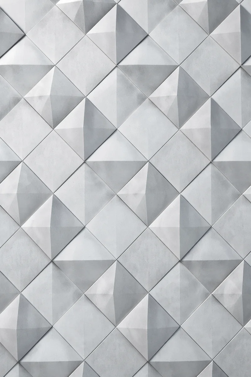 Minimalist Concrete Diamond Tile Pattern