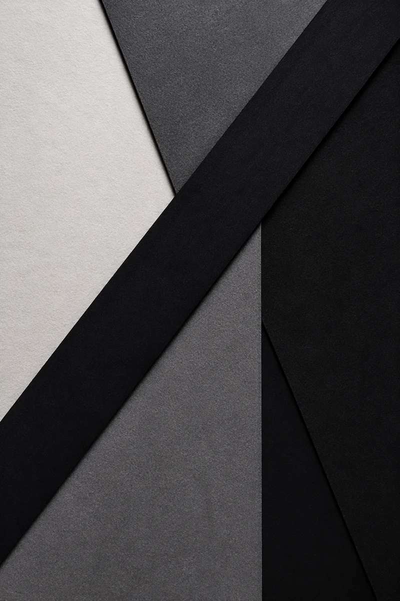 Monochrome Geometric Paper Panels Background