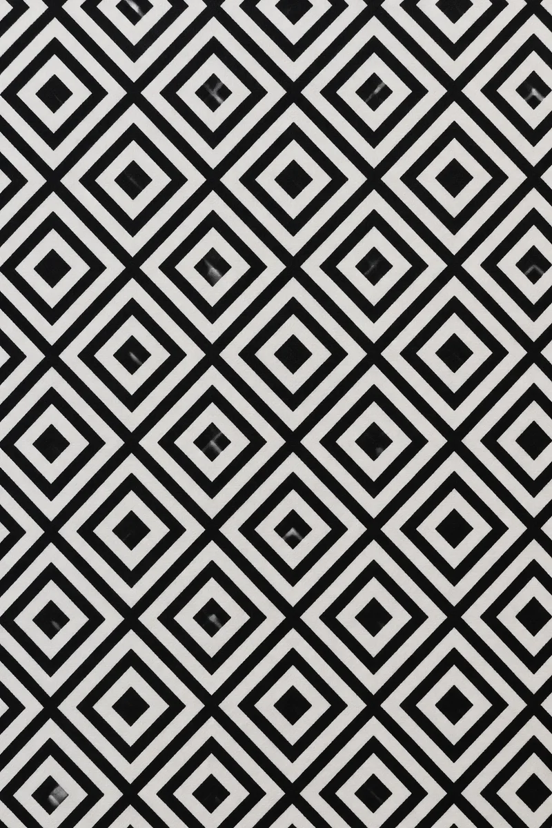 Minimalist Monochrome Geometric Diamond Pattern