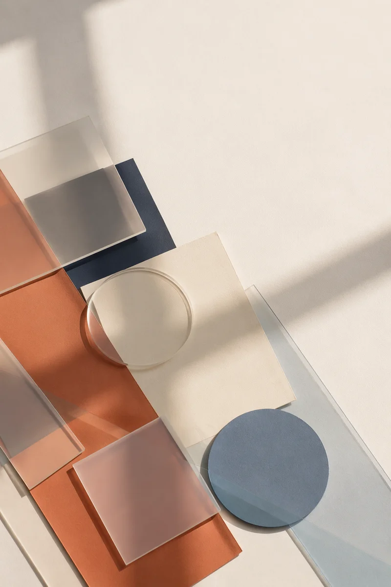 Modern Minimalist Geometric Paper Acrylic Background