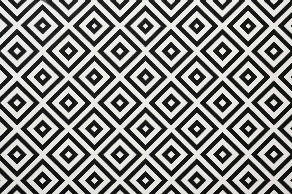 Minimalist Monochrome Geometric Diamond Pattern