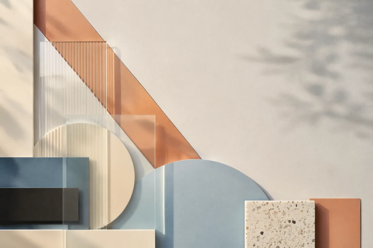 Modern Minimalist Geometric Paper Acrylic Background