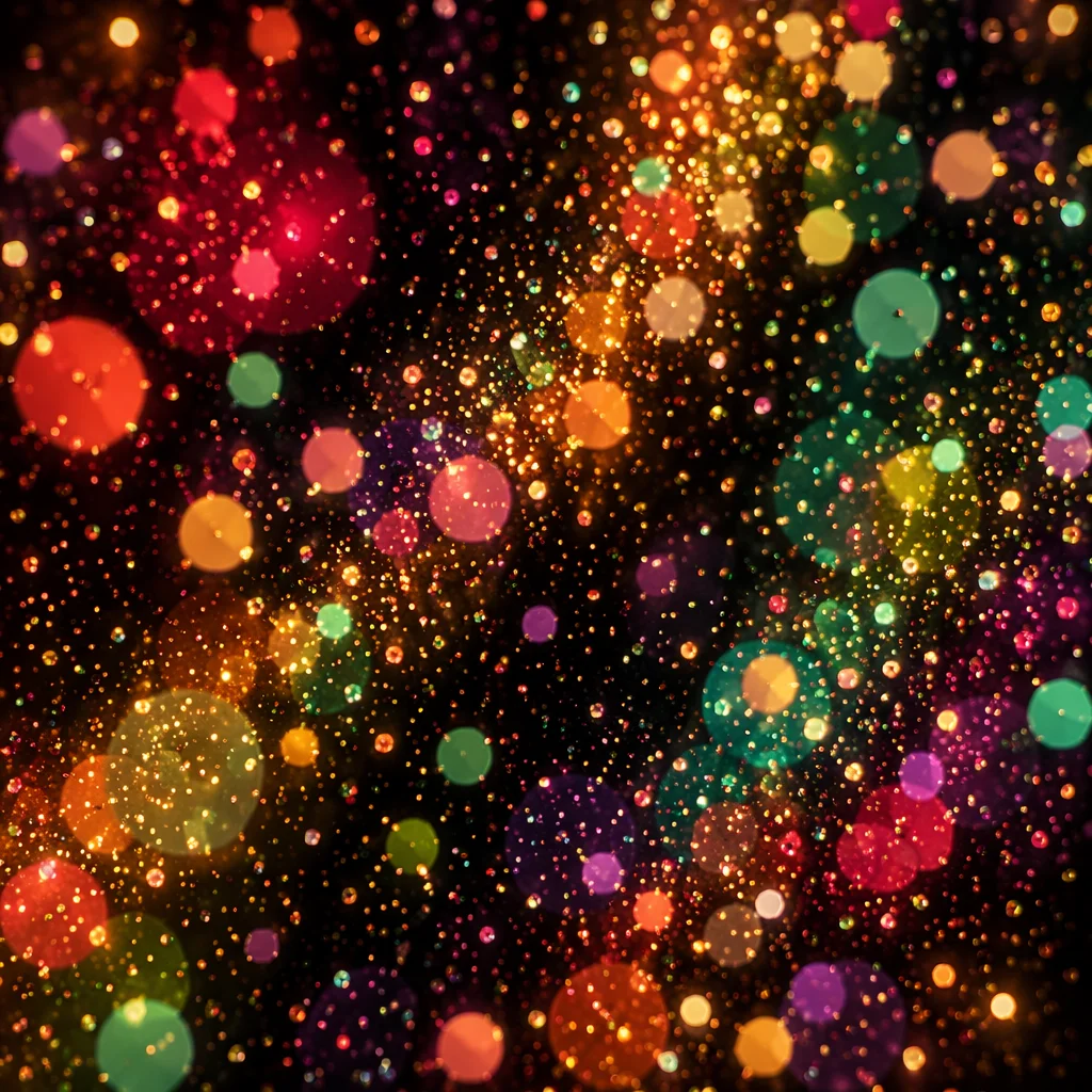Festive Glitter Sparkle Background on Black