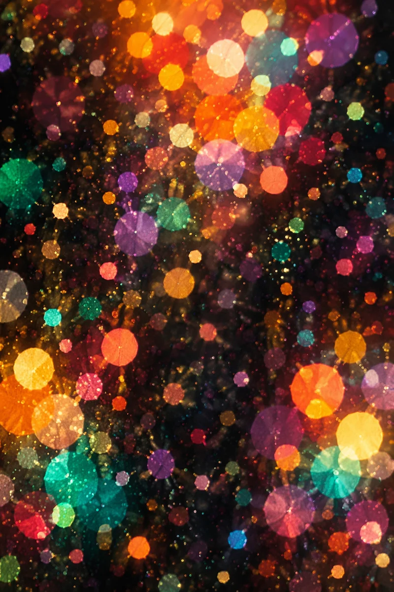 Festive Glitter Bokeh Background with Colorful Sparkle