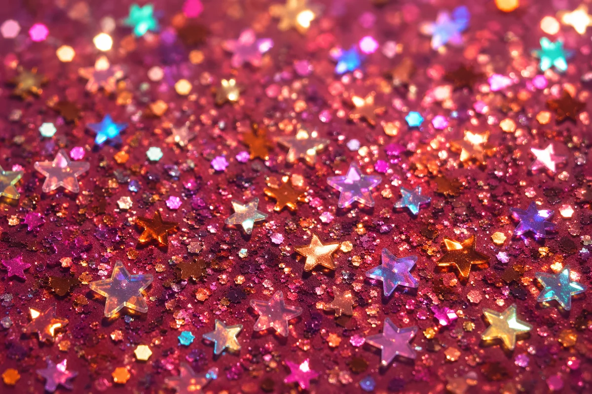 Festive Glitter Sparkle on Rosy Mauve