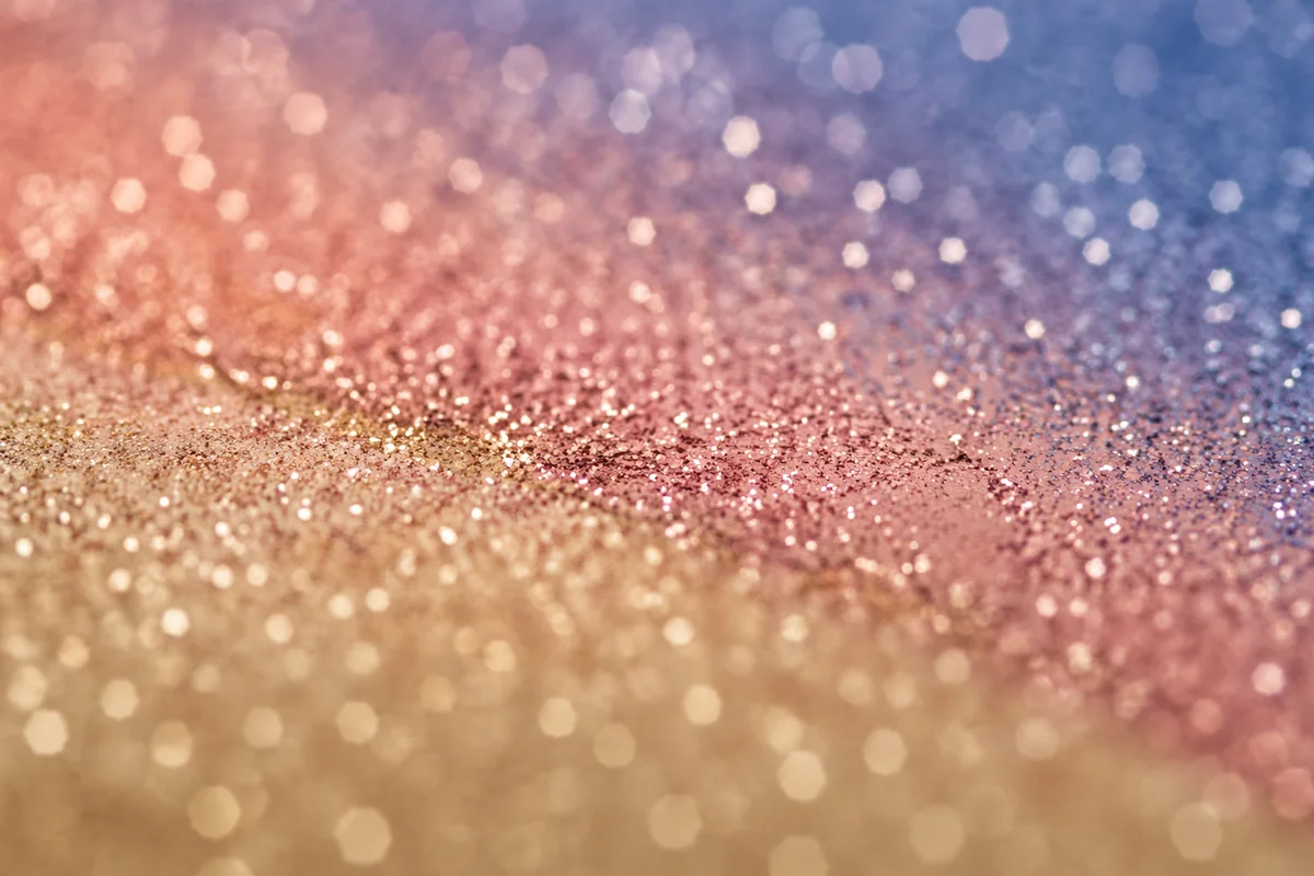 Diagonal Glitter Bands with Soft Bokeh