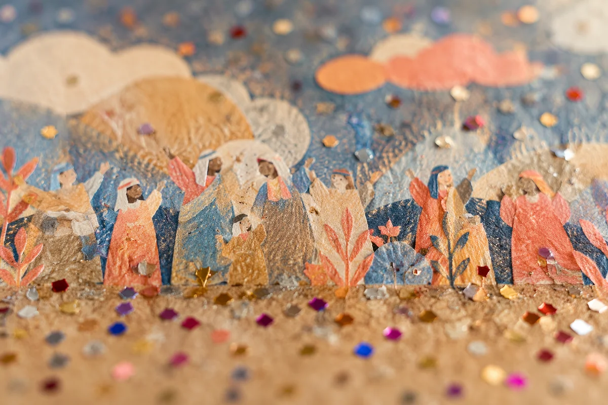 Festive Metallic Glitter Sparkle Background