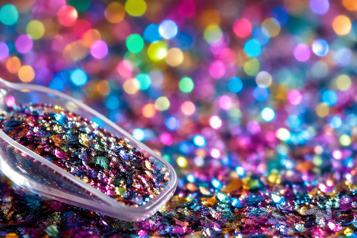 Festive Multicolor Glitter Sparkle Background