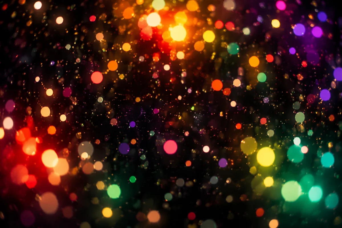Festive Multicolor Glitter Bokeh Background