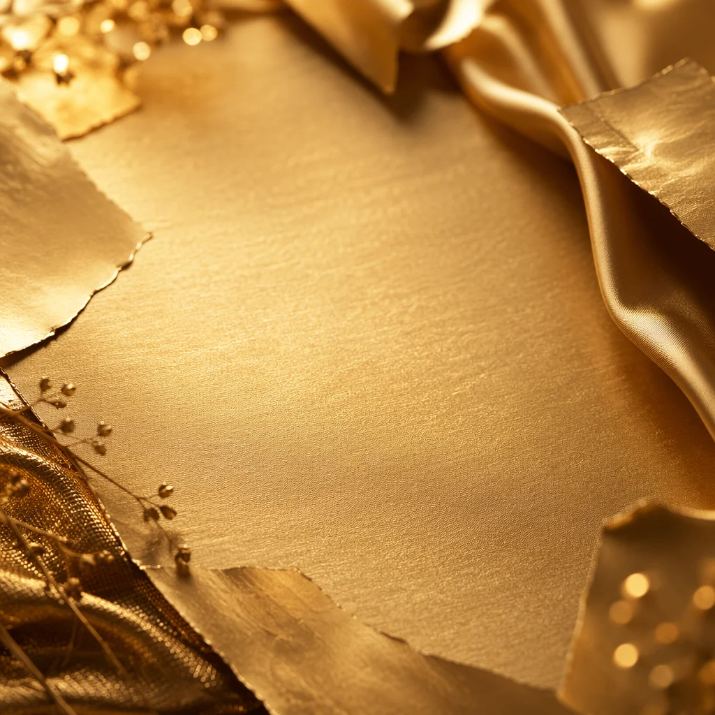 Elegant Gold Foil and Satin Background
