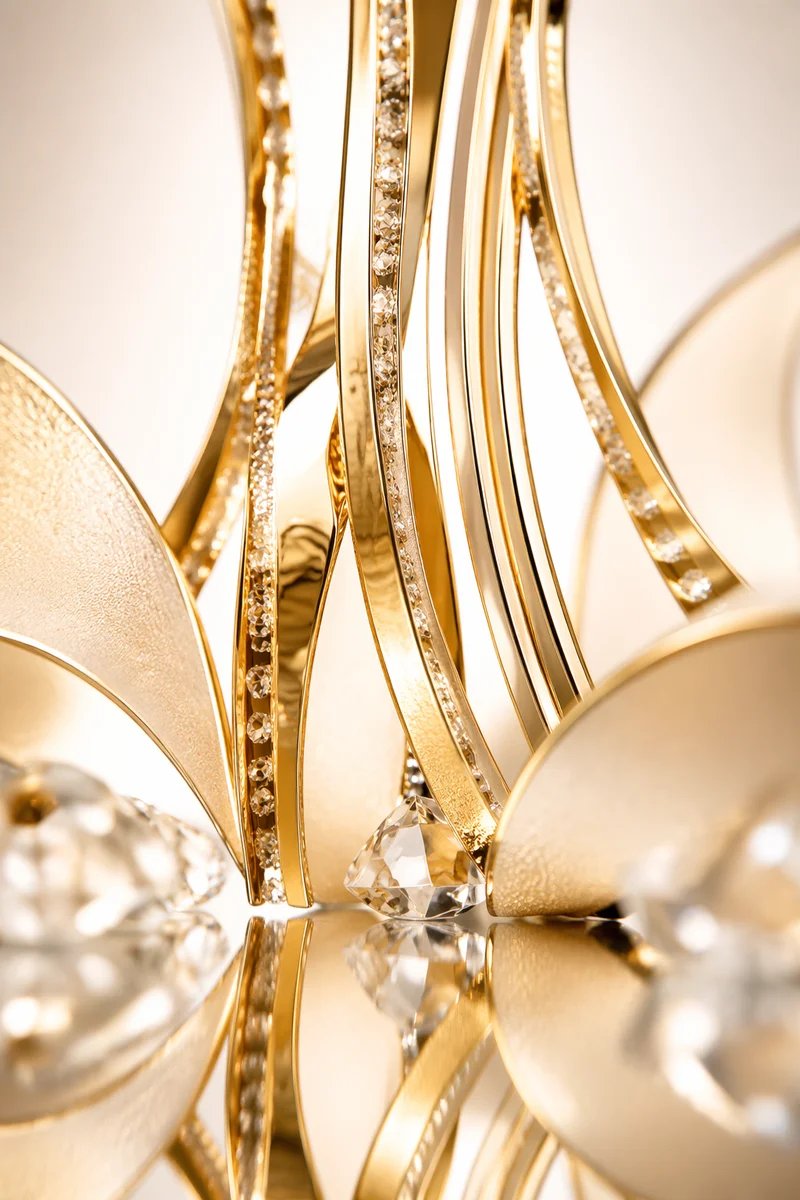 Elegant Shiny Gold Metallic Arc Background
